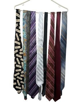 Dolce & Gabbana Men's Silk Tie Lot — Black, Purple, Blue, Burgundy, Brown, Cream